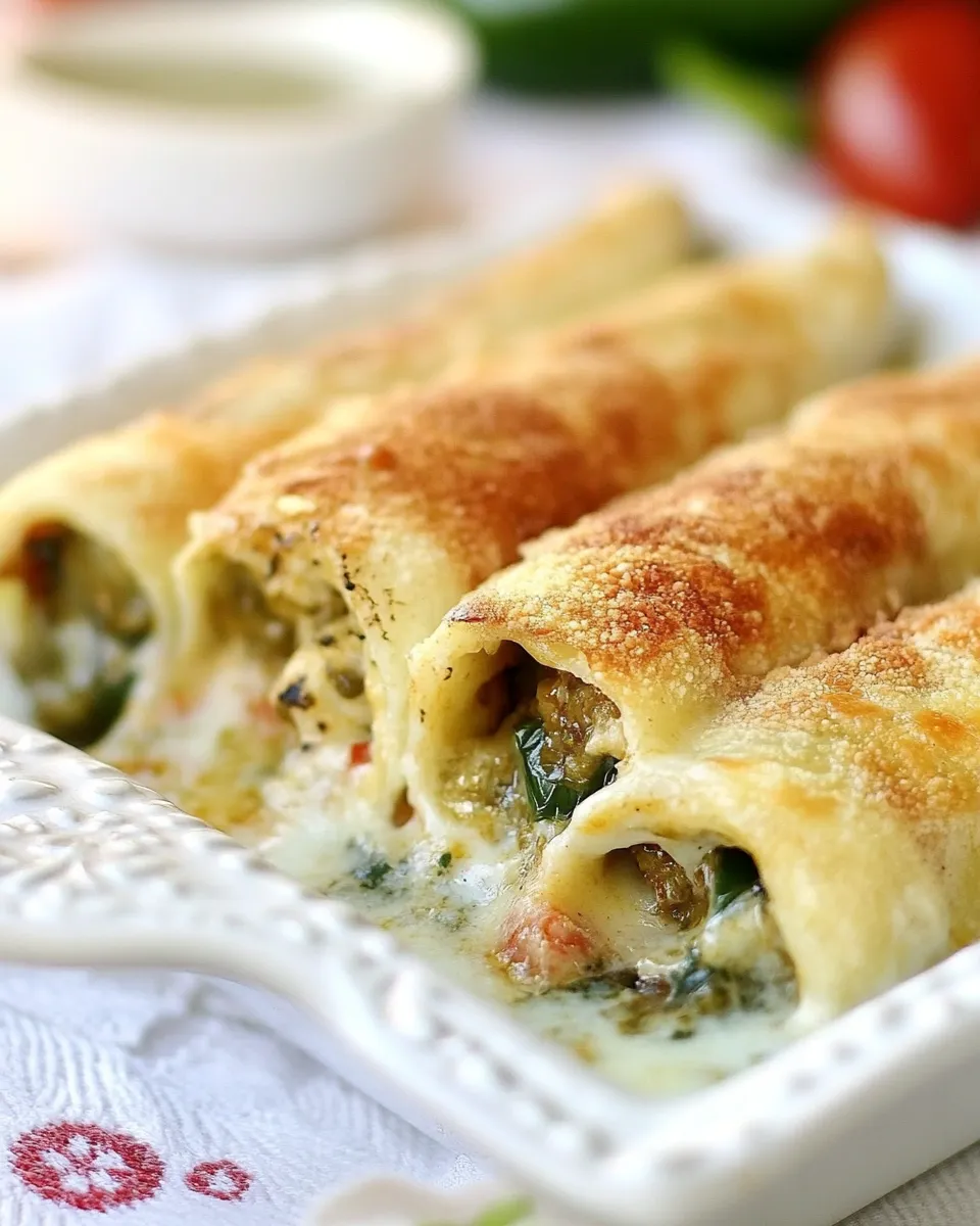 Homemade Chile Relleno Flautas photo