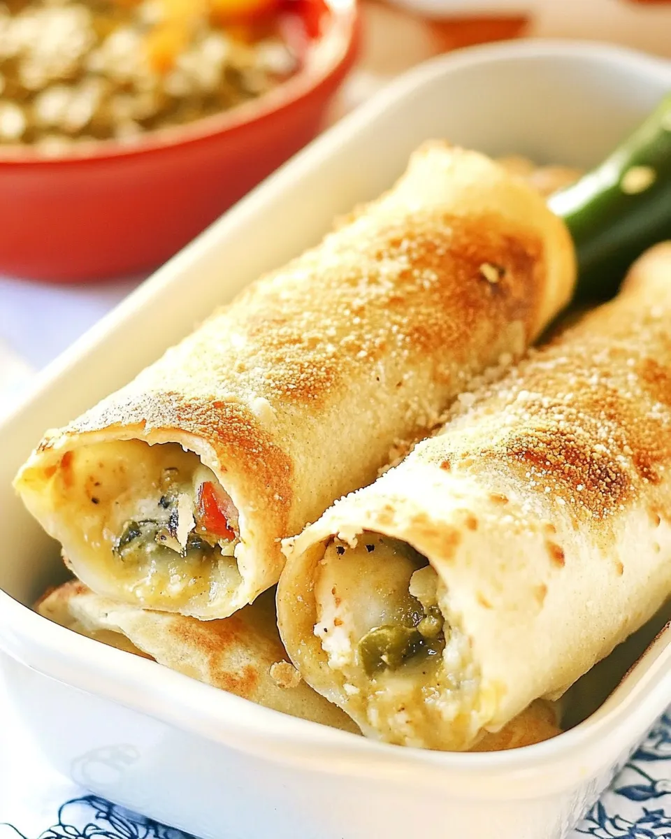 Delicious Chile Relleno Flautas shot