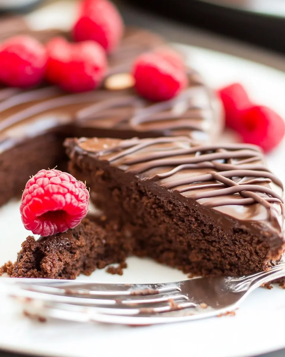 Homemade Chocolate Almond Flour Cake photo