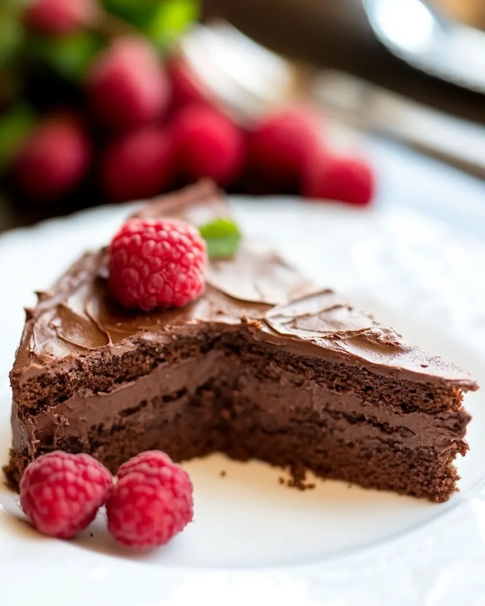 Delicious Chocolate Almond Flour Cake shot