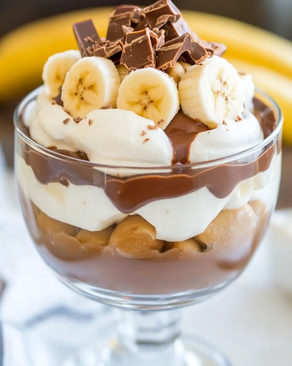 Homemade Chocolate Banana Pudding photo
