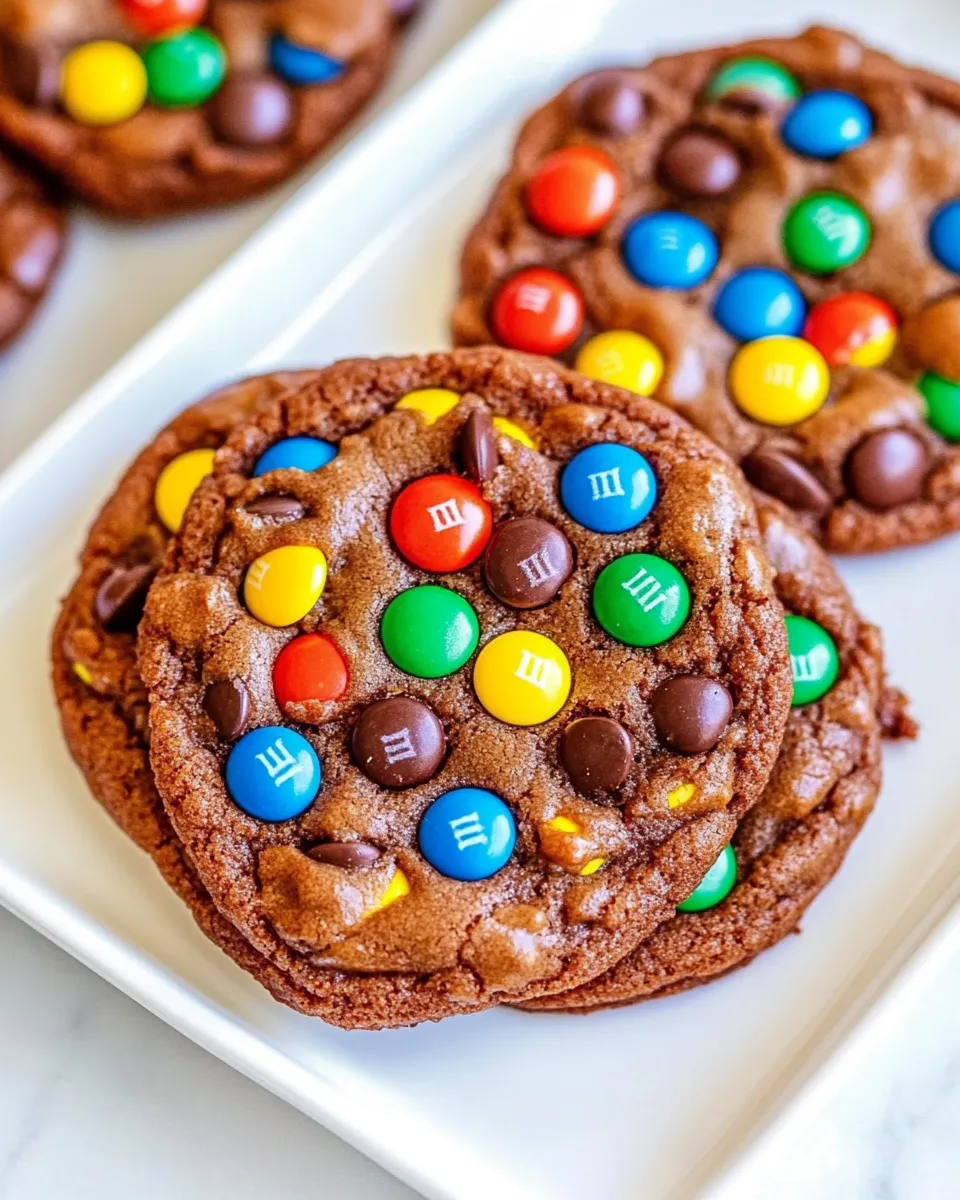 Delicious Chocolate Cake Mix M&Ms Cookies image