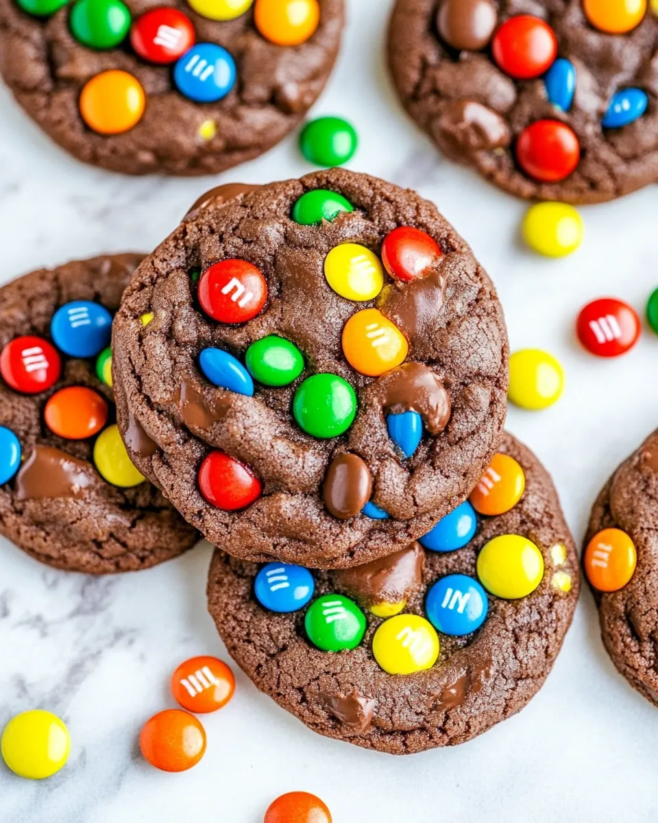 Homemade Chocolate Cake Mix M&Ms Cookies recipe photo