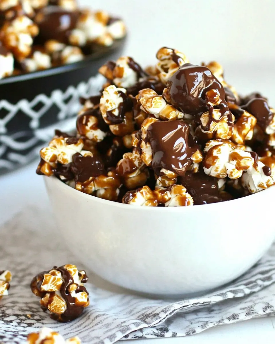 Easy Chocolate Caramel Popcorn recipe photo