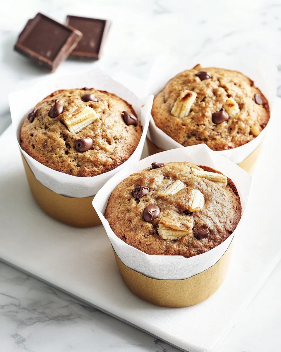 Easy Chocolate Chip Banana Bread Muffins recipe photo