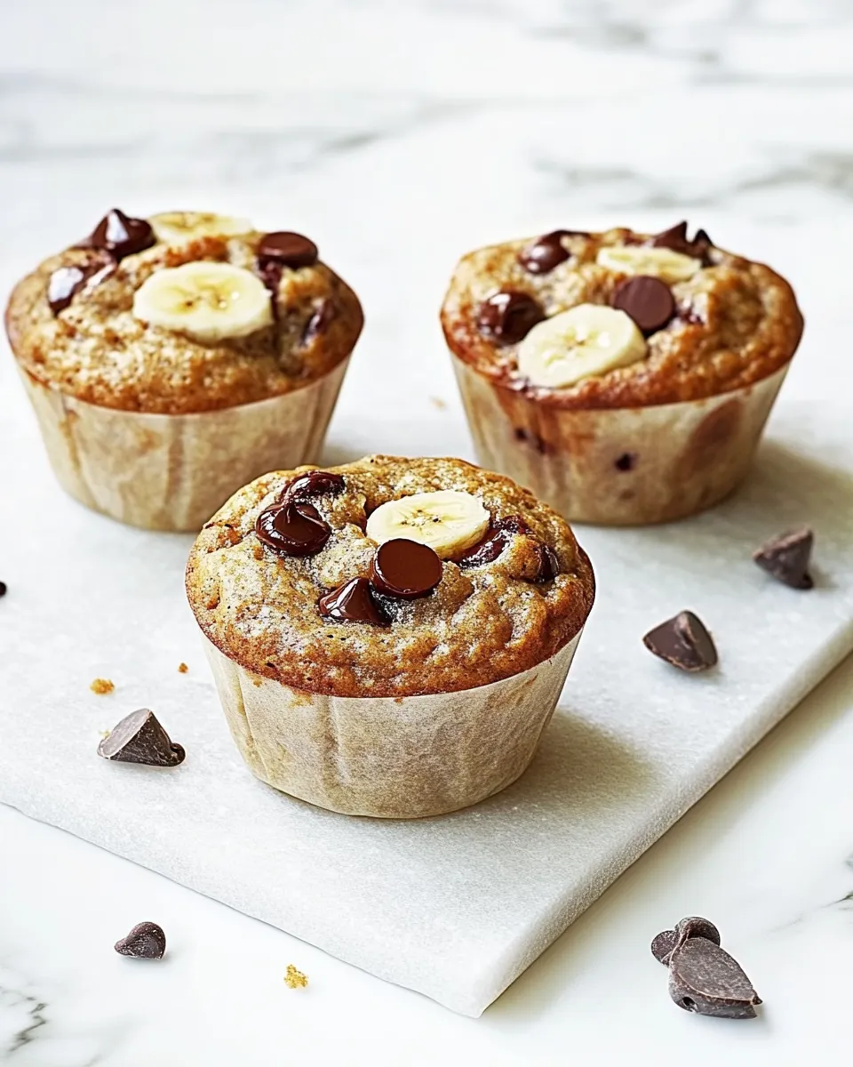 Delicious Chocolate Chip Banana Bread Muffins shot