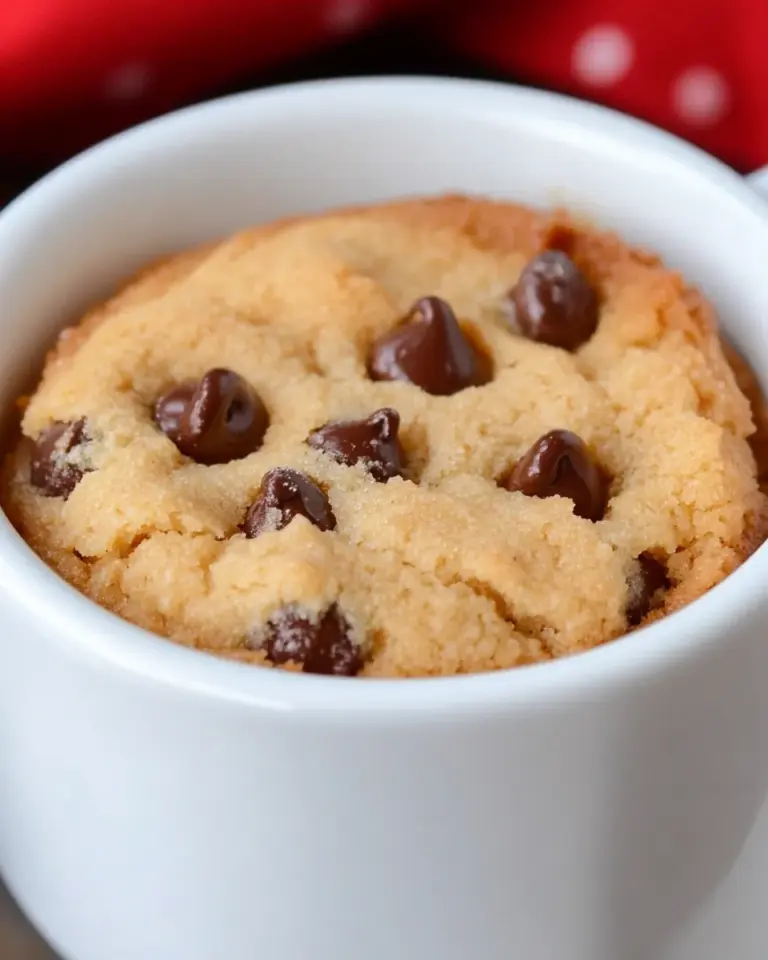 Homemade Chocolate Chip Cookie in a Mug photo