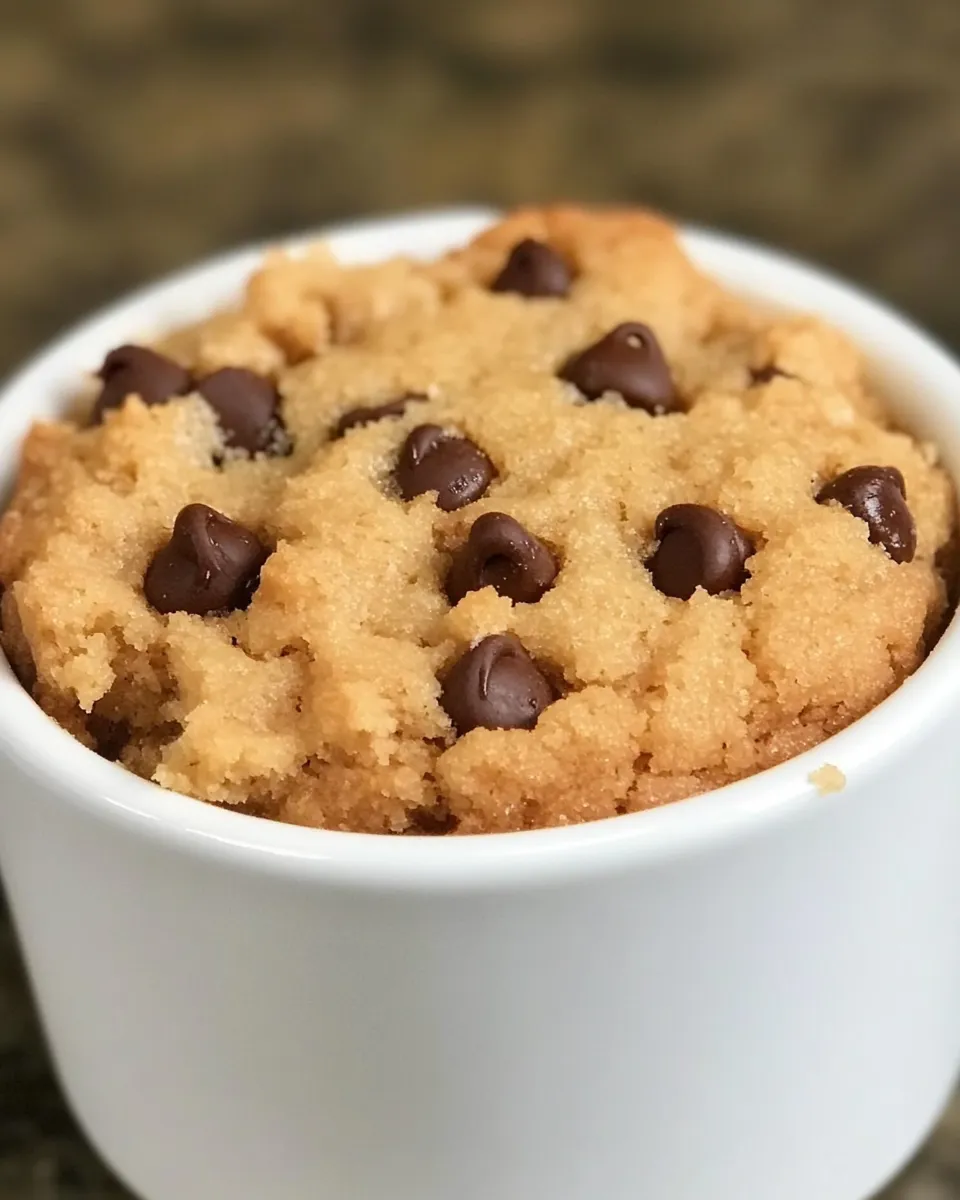 Delicious Chocolate Chip Cookie in a Mug shot