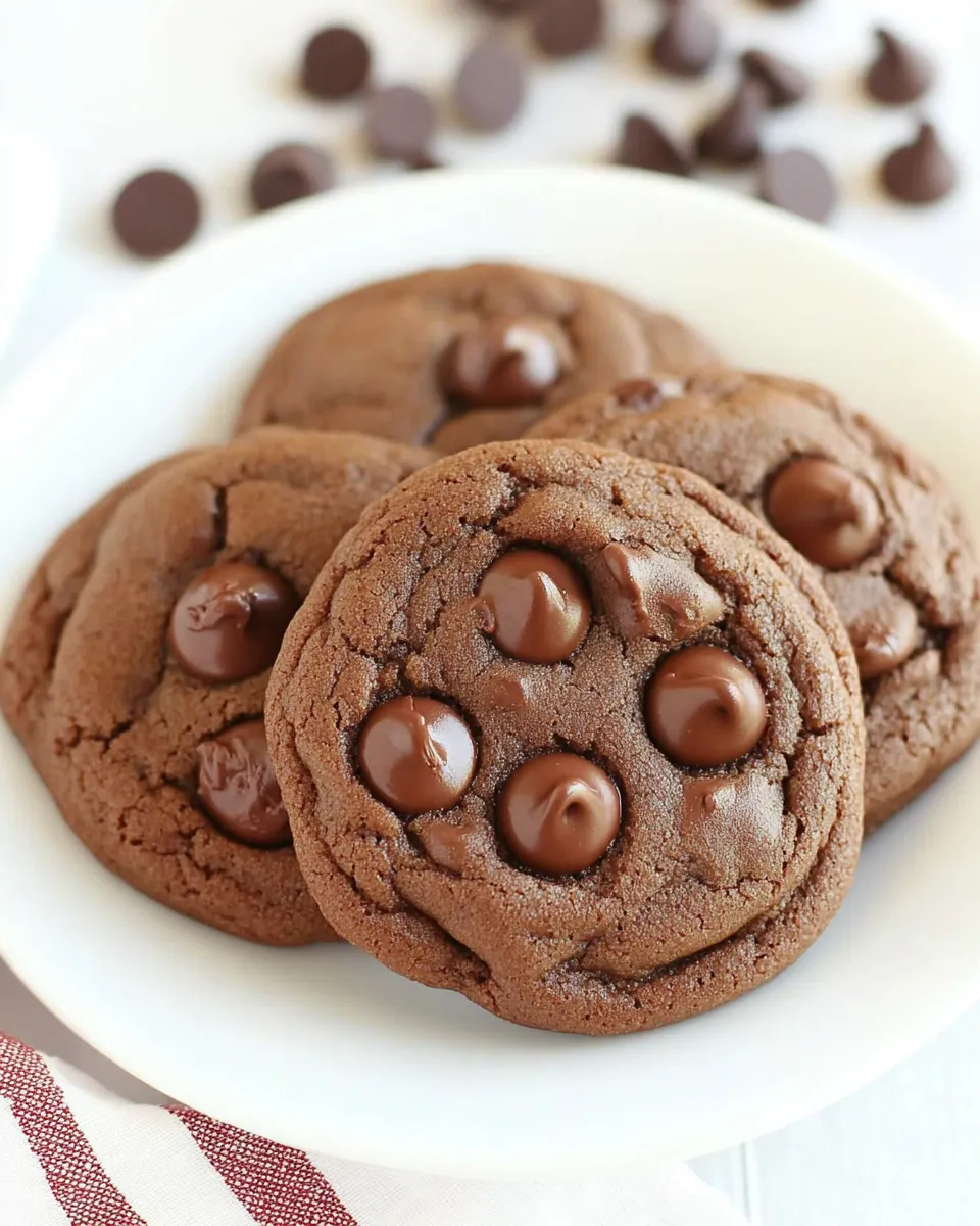 Easy Chocolate Chocolate Chip Pudding Cookies recipe photo