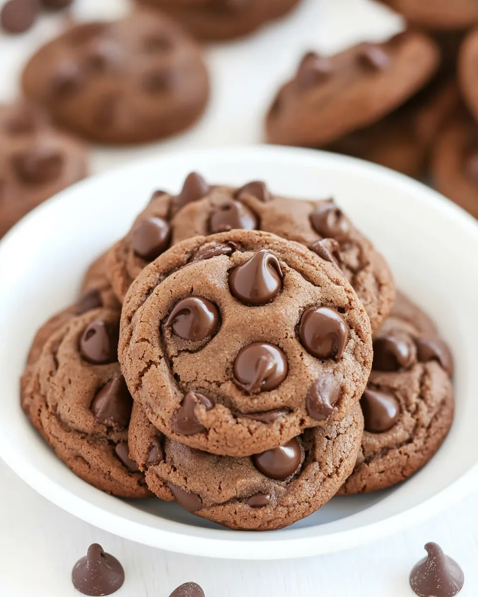 Delicious Chocolate Chocolate Chip Pudding Cookies shot