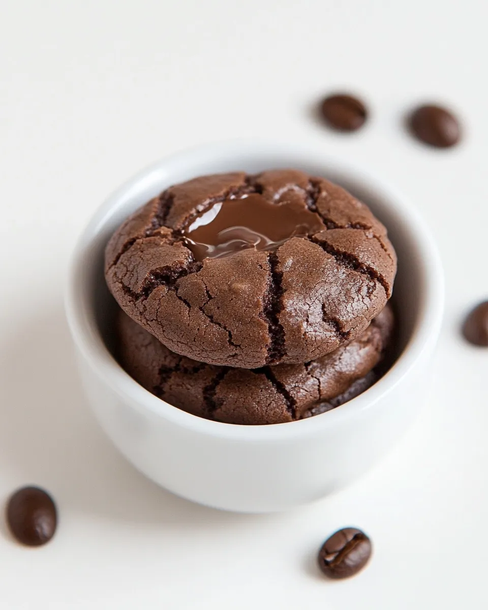 Easy Chocolate Espresso Fudge Cookies recipe photo