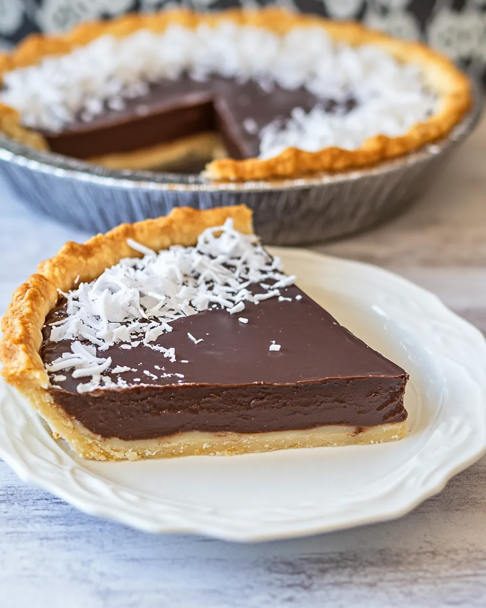 Easy Chocolate Macaroon Pie recipe photo