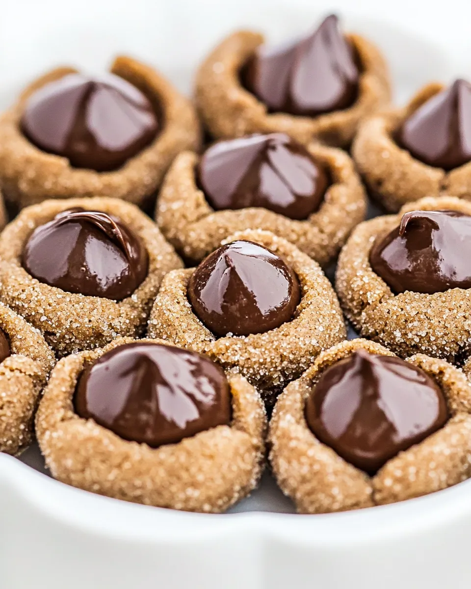 Homemade Chocolate Peanut Butter Blossoms photo