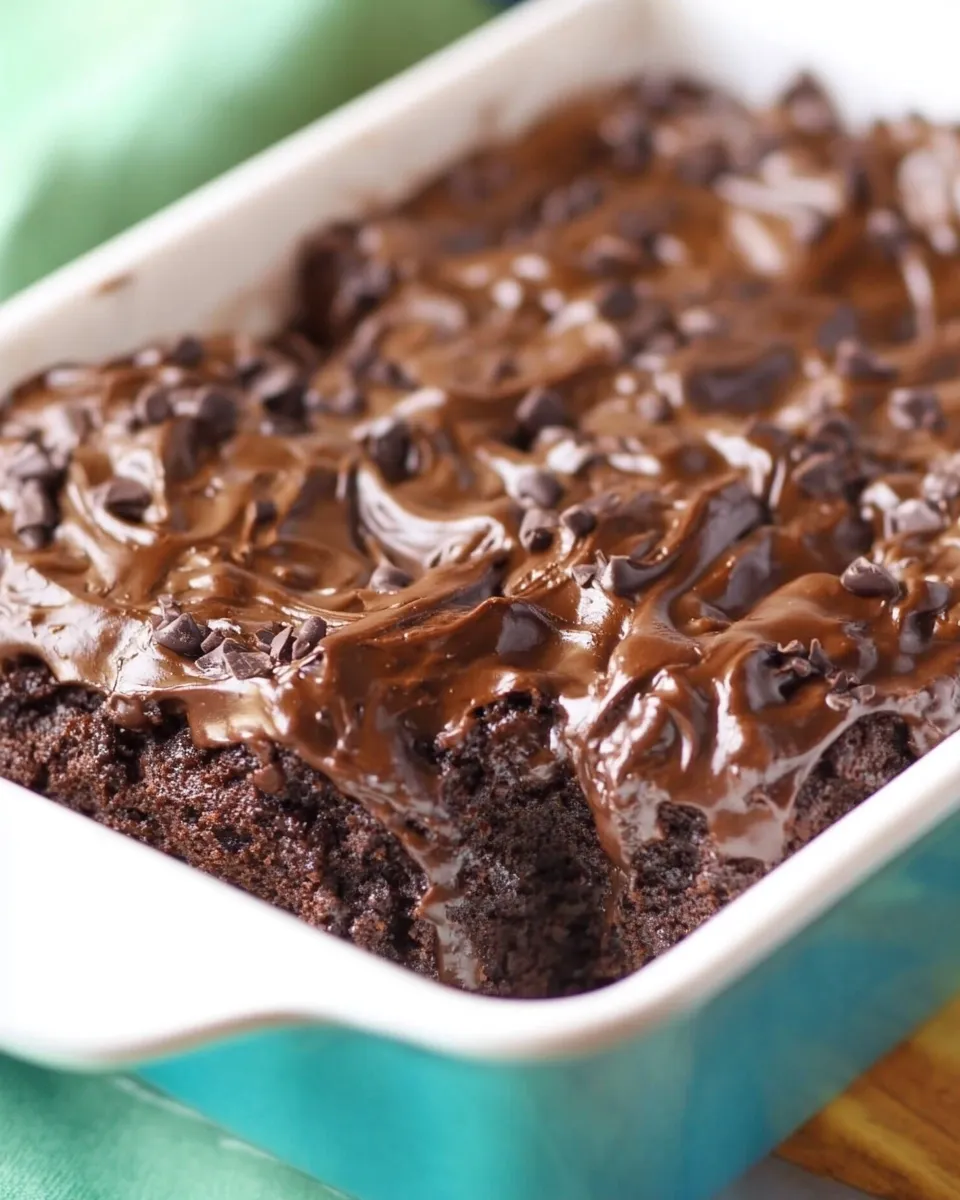 Homemade Chocolate Poke Cake Recipe photo