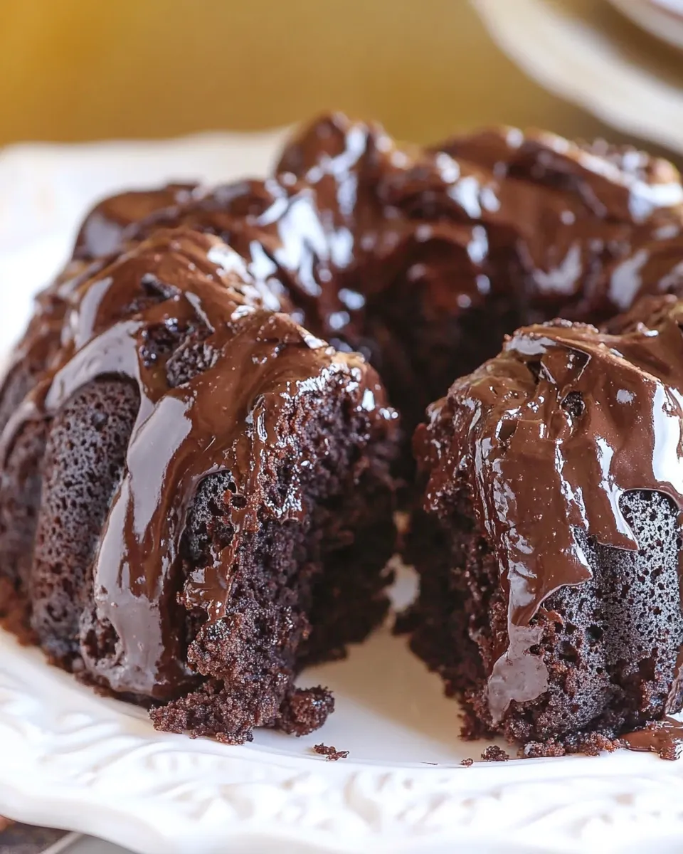 Easy Chocolate Poke Cake Recipe shot