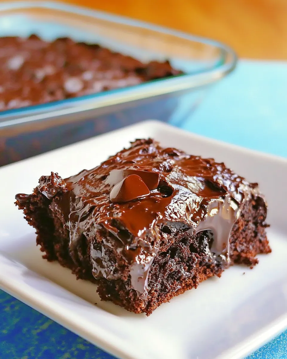 Delicious Chocolate Poke Cake Recipe dish photo
