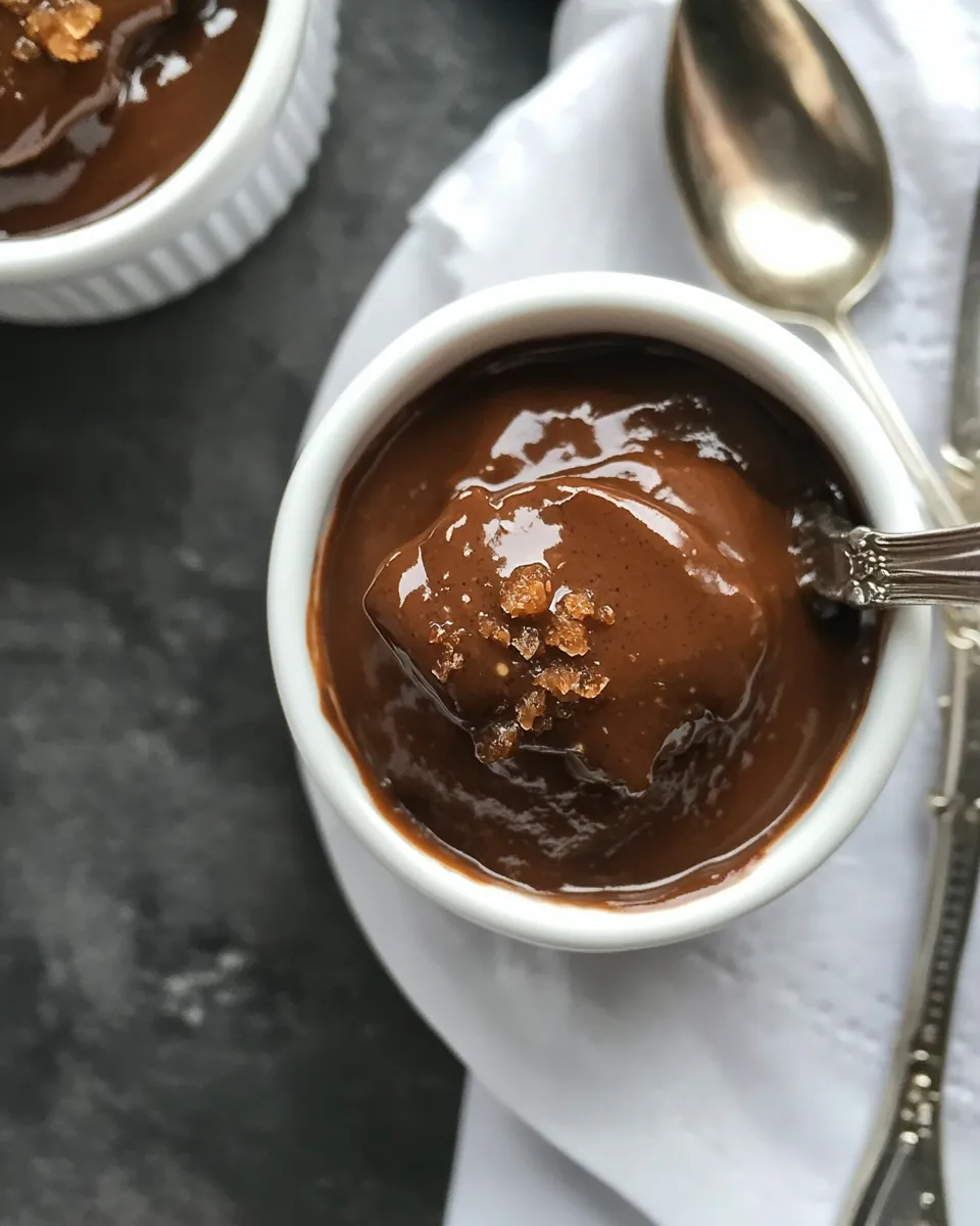 Homemade Chocolate Pots de Creme photo