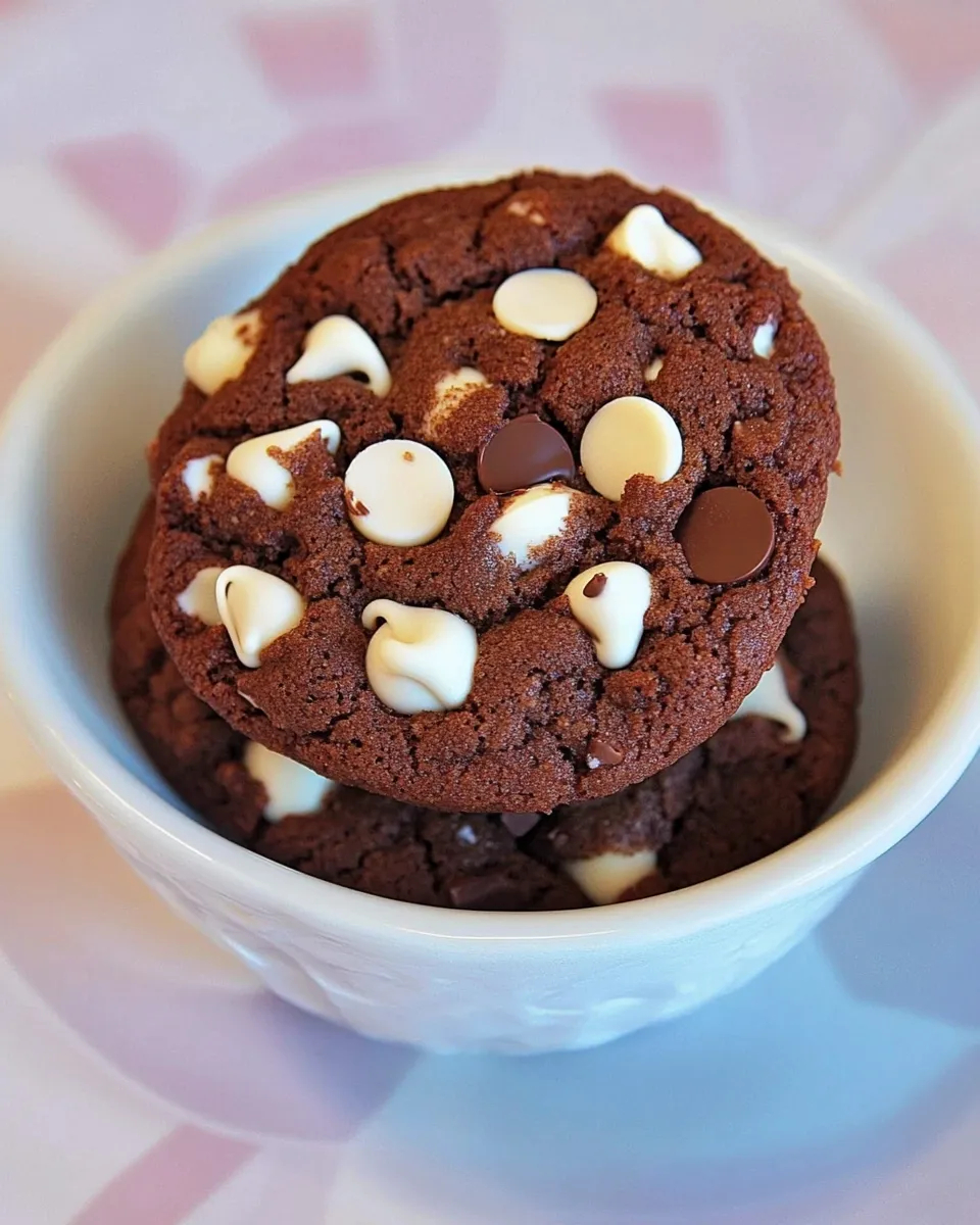 Easy Chocolate White Chocolate Chip Cookies shot