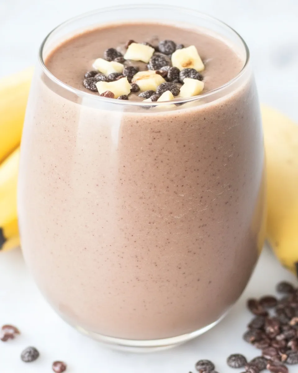 Delicious Chunky Monkey Protein Smoothie (Vegan!) image