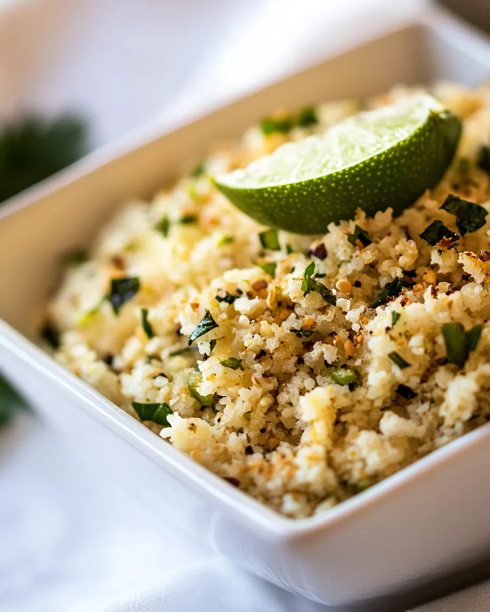 Healthy Cilantro Lime Cauliflower Rice recipe photo