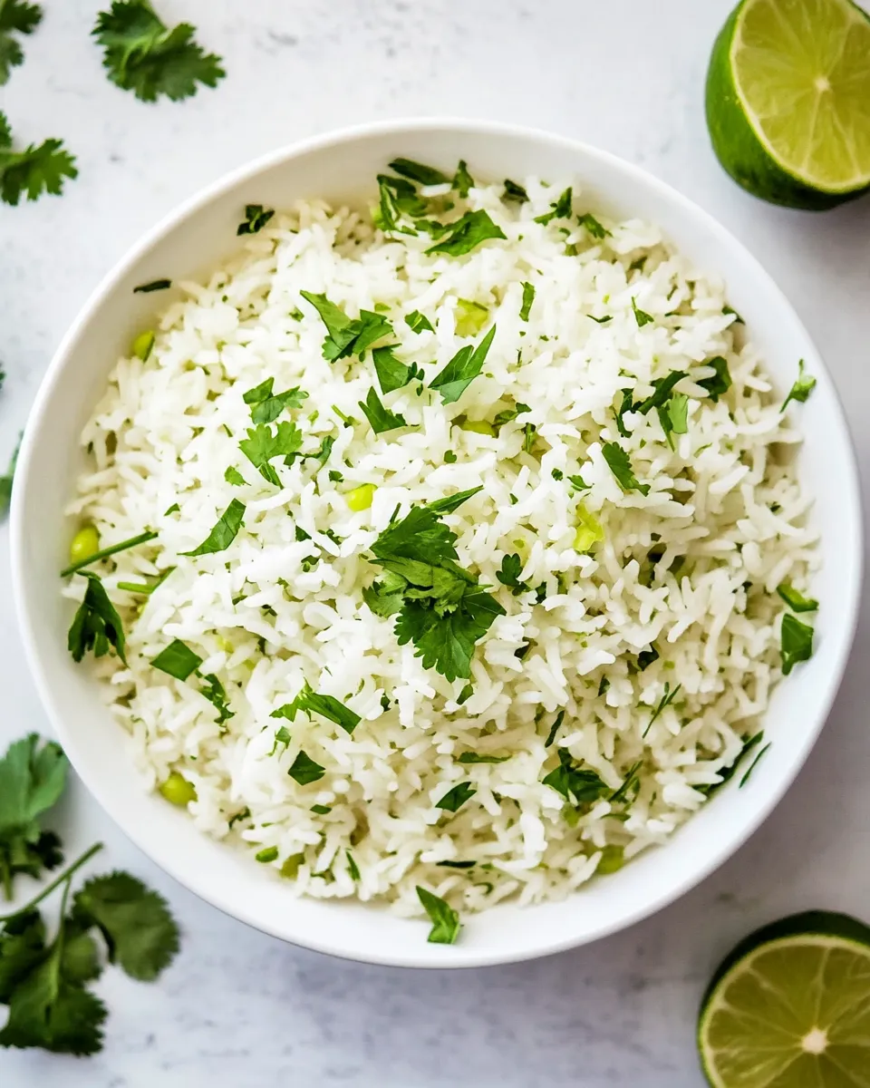 Easy Cilantro Lime Rice Recipe shot
