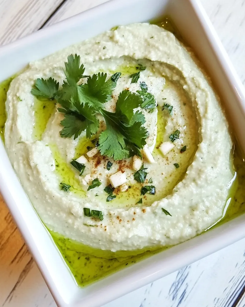 Ultimate Cilantro Lime White Bean Hummus. dish image