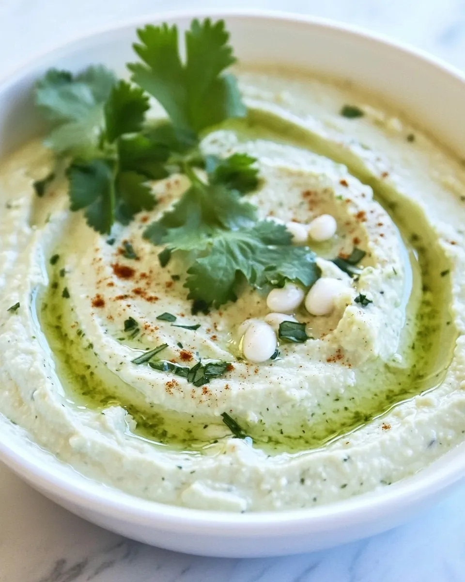 Sweet Cilantro Lime White Bean Hummus. image