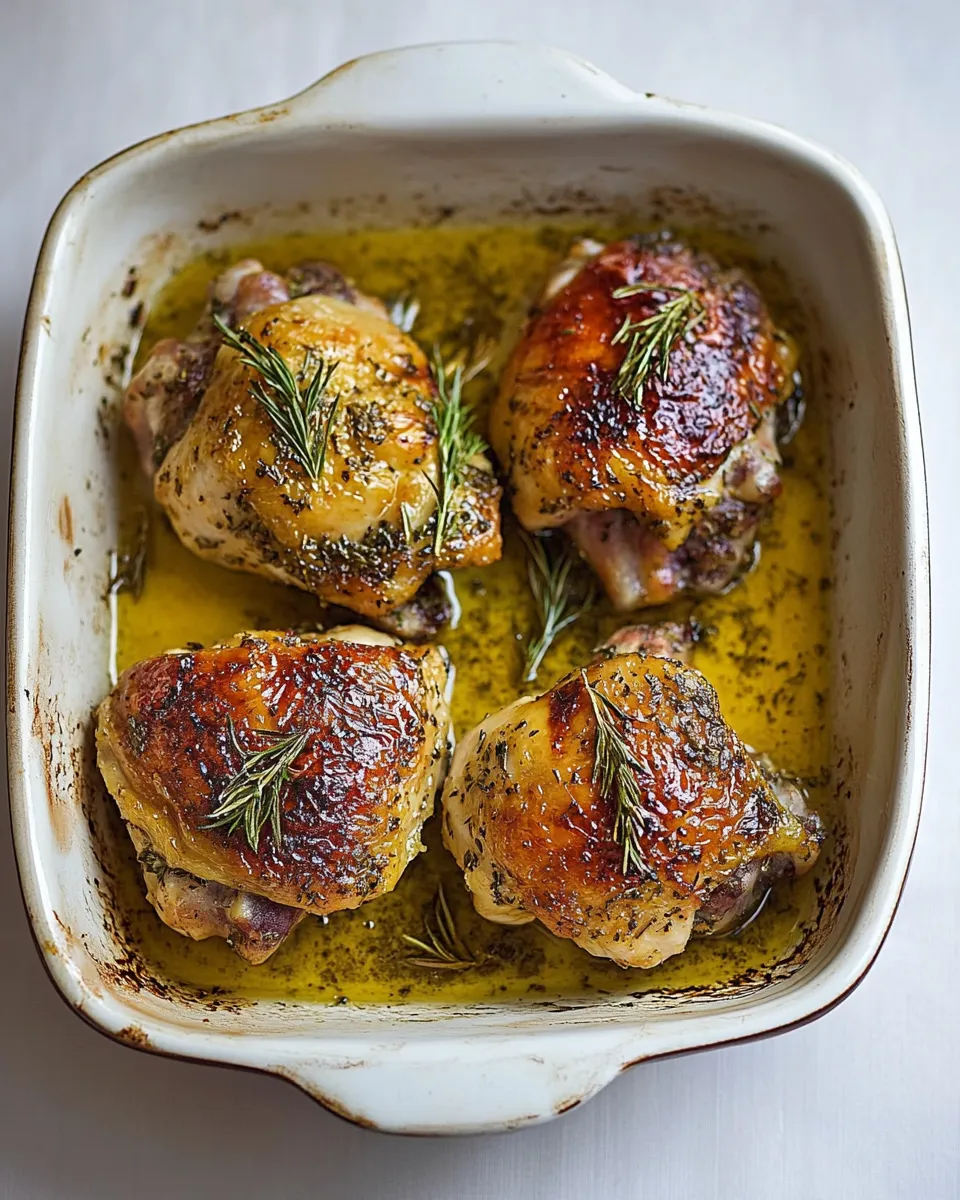 Savory Citrus Herb Roasted Chicken Thighs dish photo
