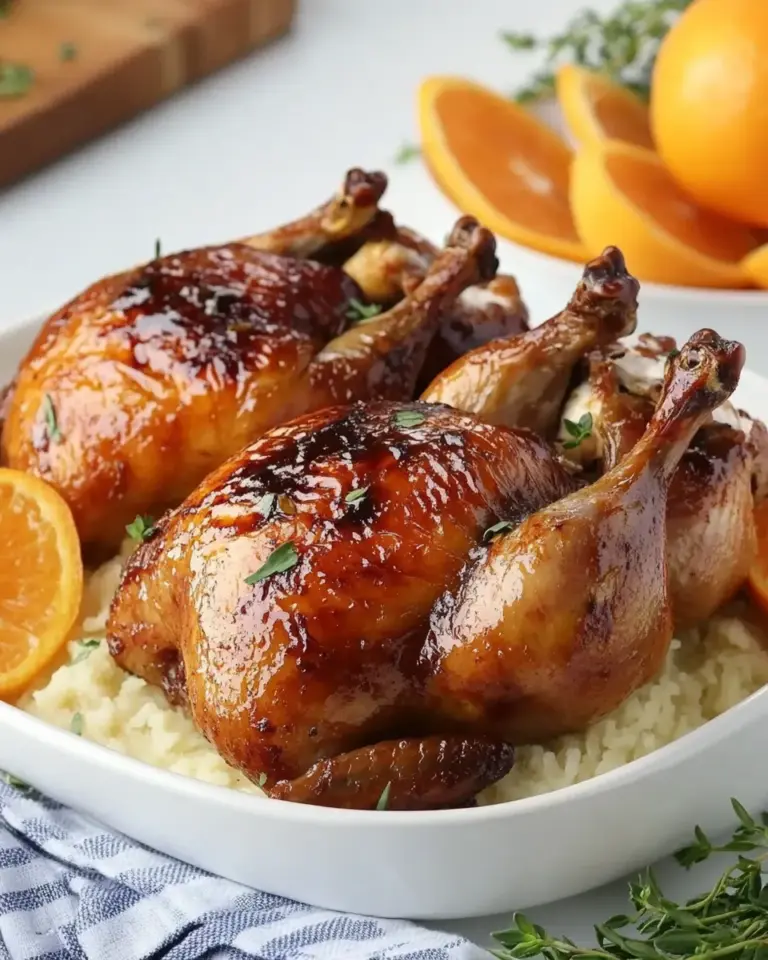 Homemade Citrus Marinated Cornish Game Hens photo