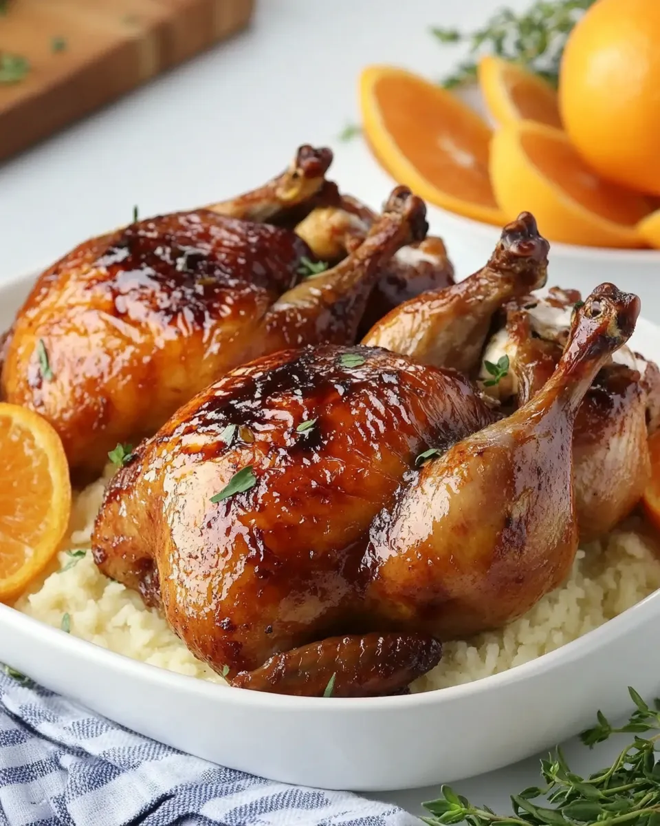 Homemade Citrus Marinated Cornish Game Hens photo