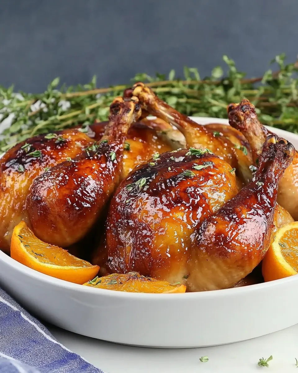 Delicious Citrus Marinated Cornish Game Hens image