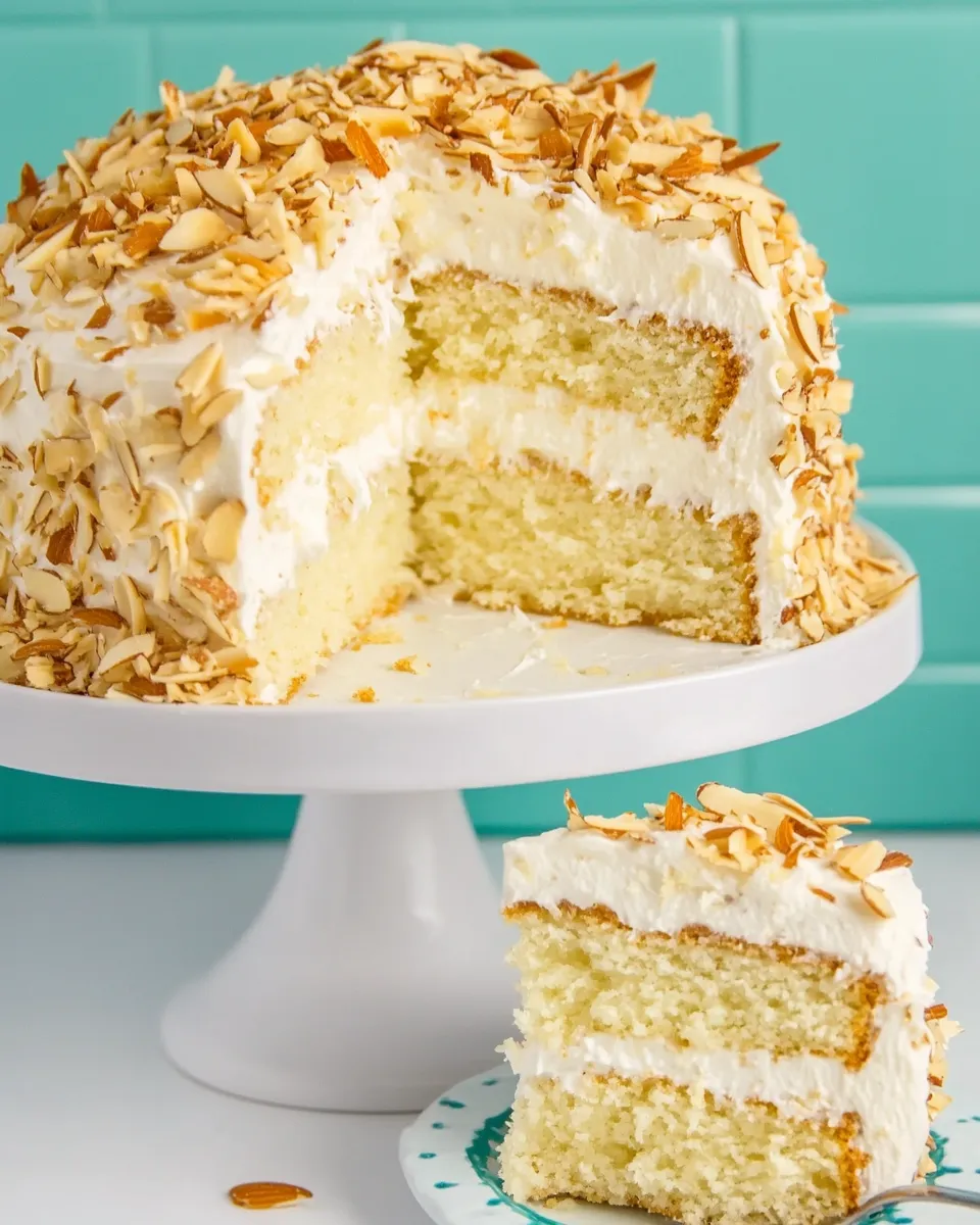 Classic Coconut Almond Cream Cake image