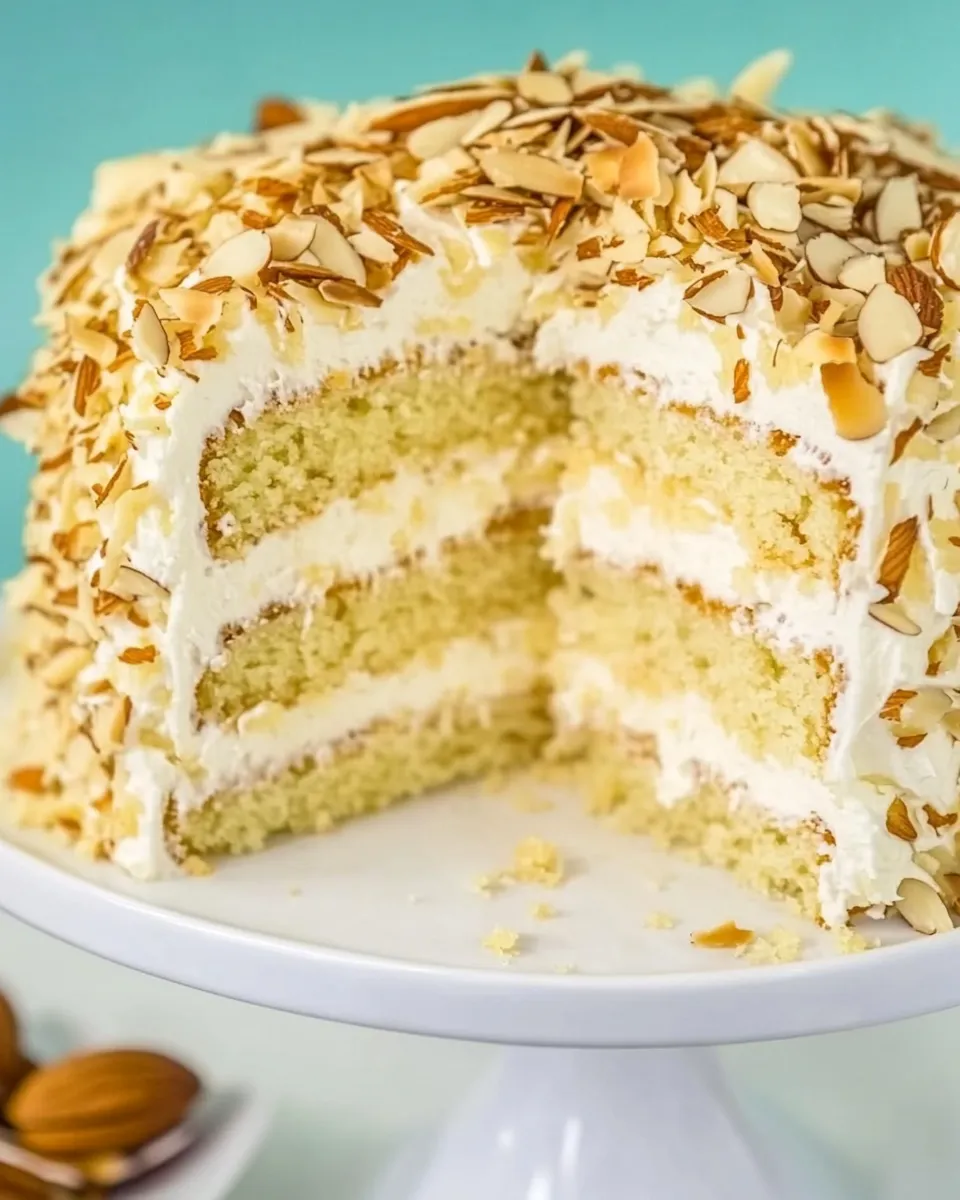 Easy Coconut Almond Cream Cake recipe photo