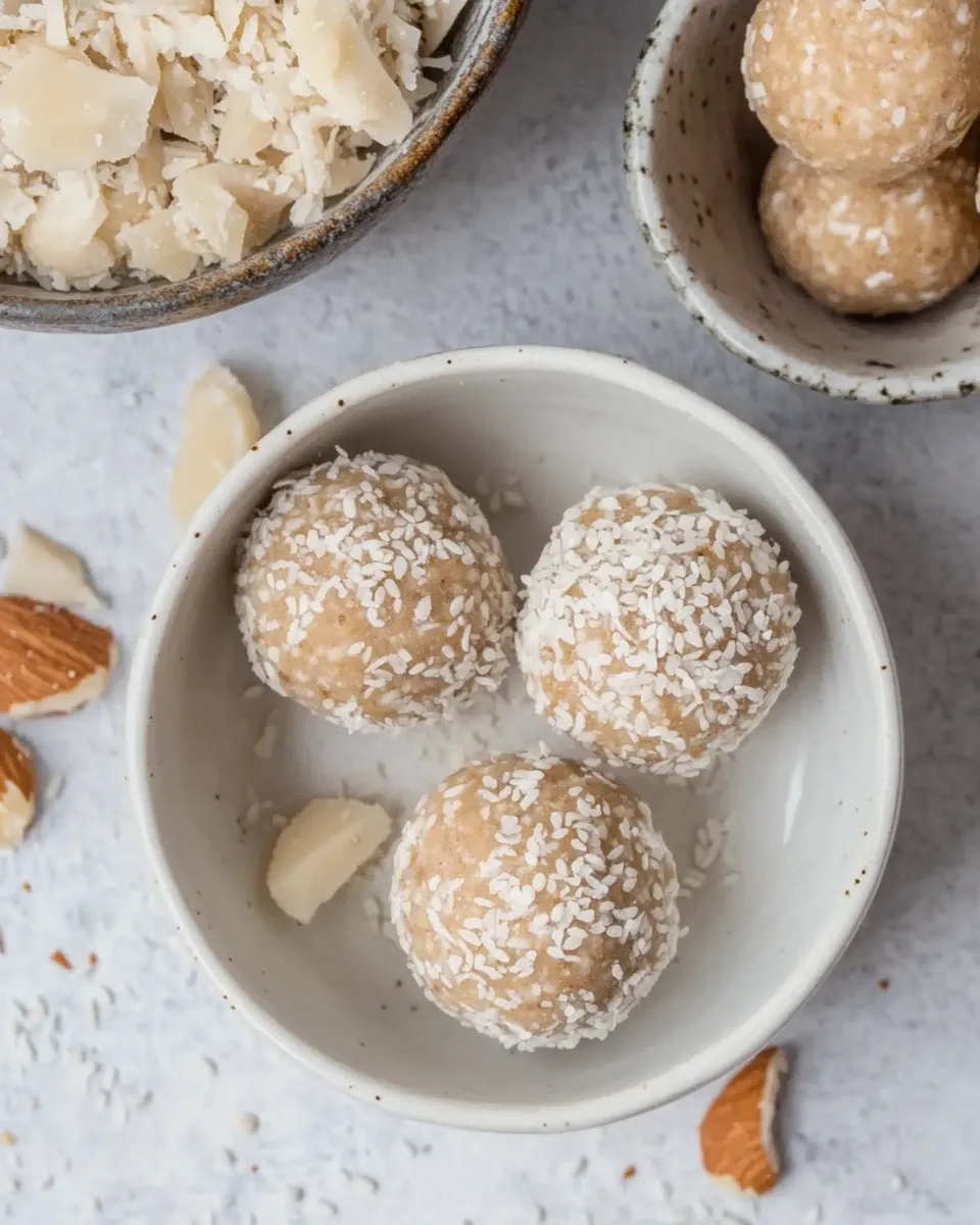 Homemade Coconut Tahini Bliss Balls (Keto) photo