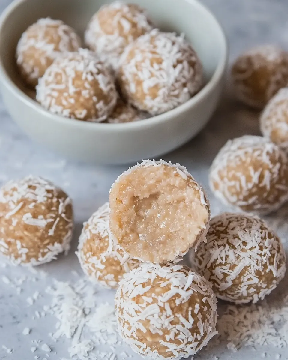 Quick Coconut Tahini Bliss Balls (Keto) dish photo