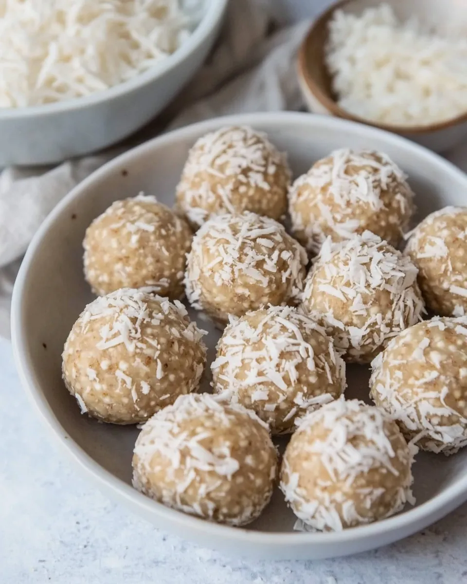 Healthy Coconut Tahini Bliss Balls (Keto) recipe photo