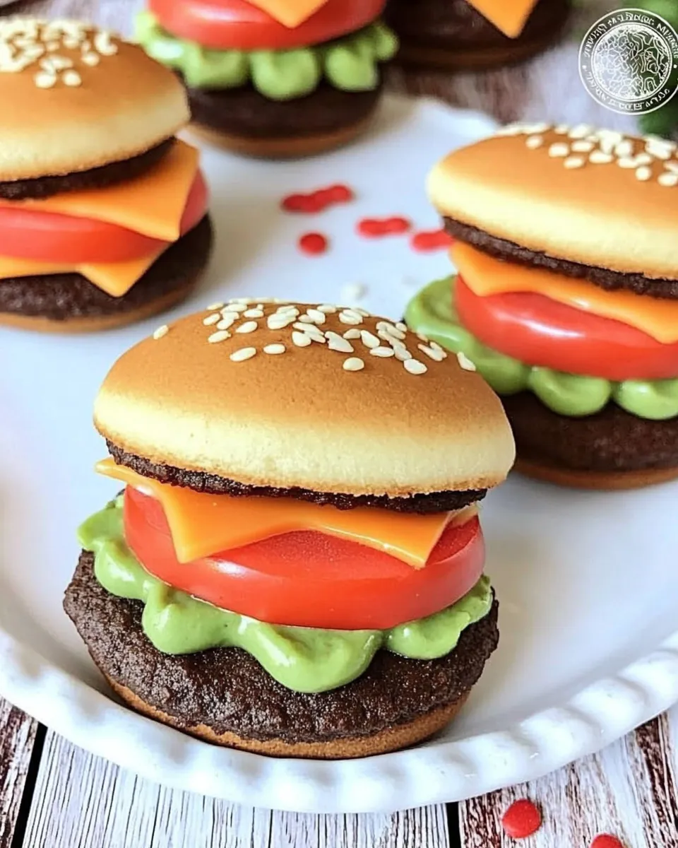 Delicious Cookie Sliders That Look Just Like Mini Cheeseburgers! shot