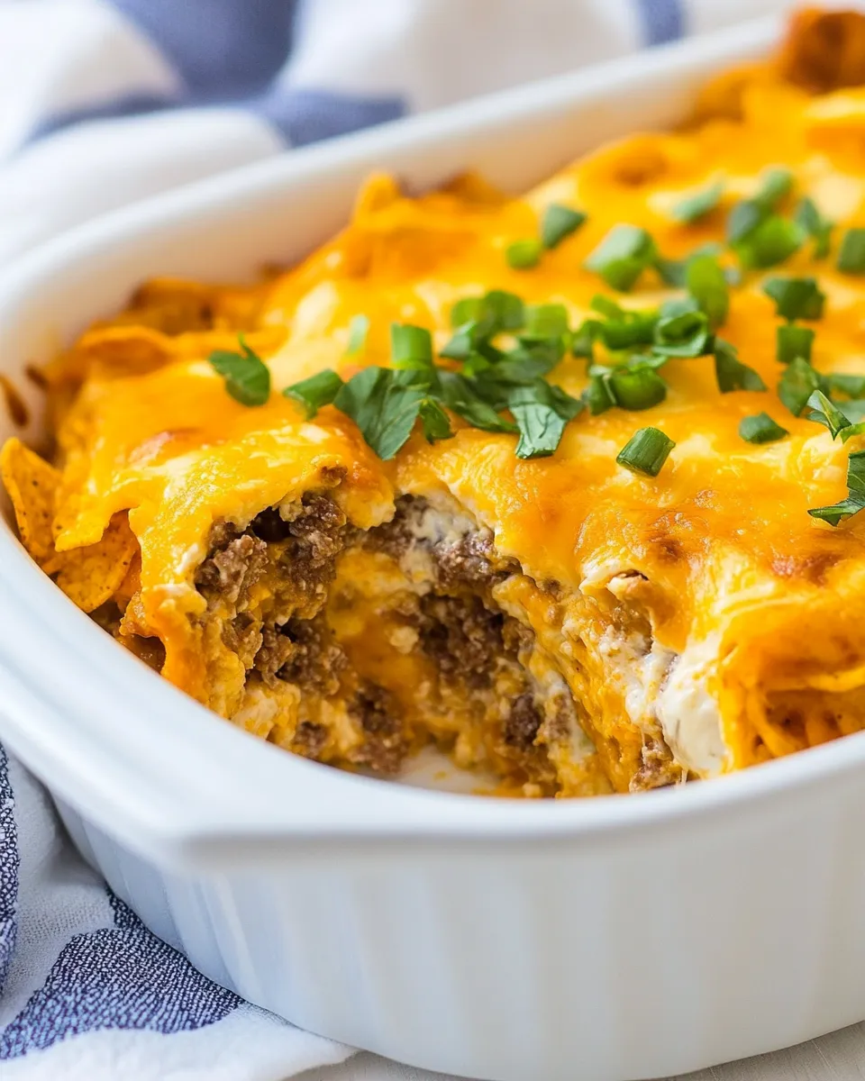 Delicious Cool Ranch Dorito Casserole image