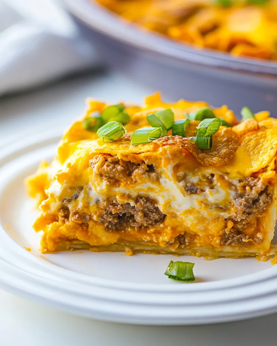 Homemade Cool Ranch Dorito Casserole shot