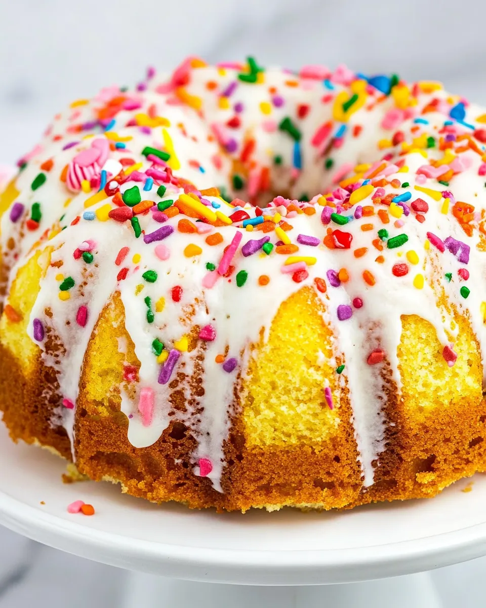 Homemade Copycat Birthday Bundt Cake photo