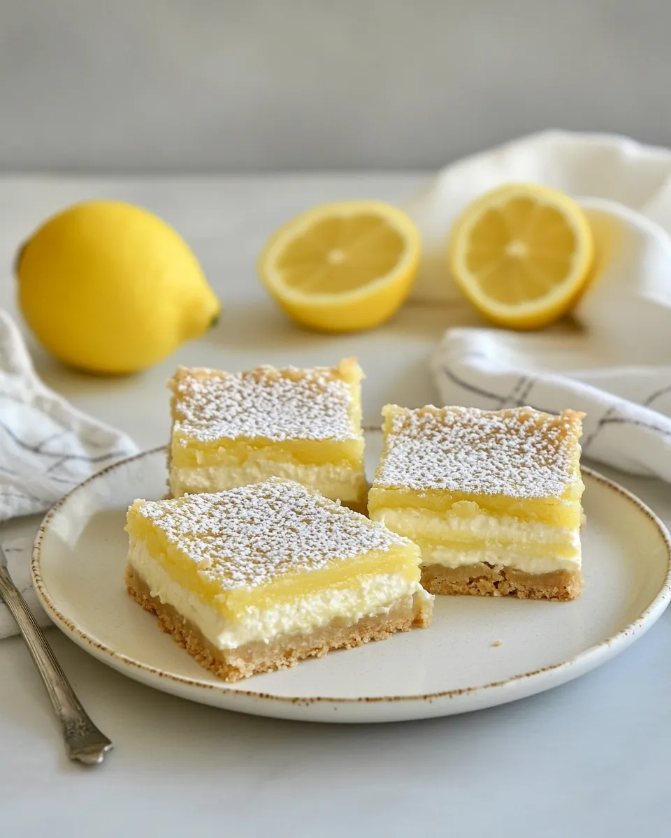 Delicious Cream Cheese Lemon Bars shot