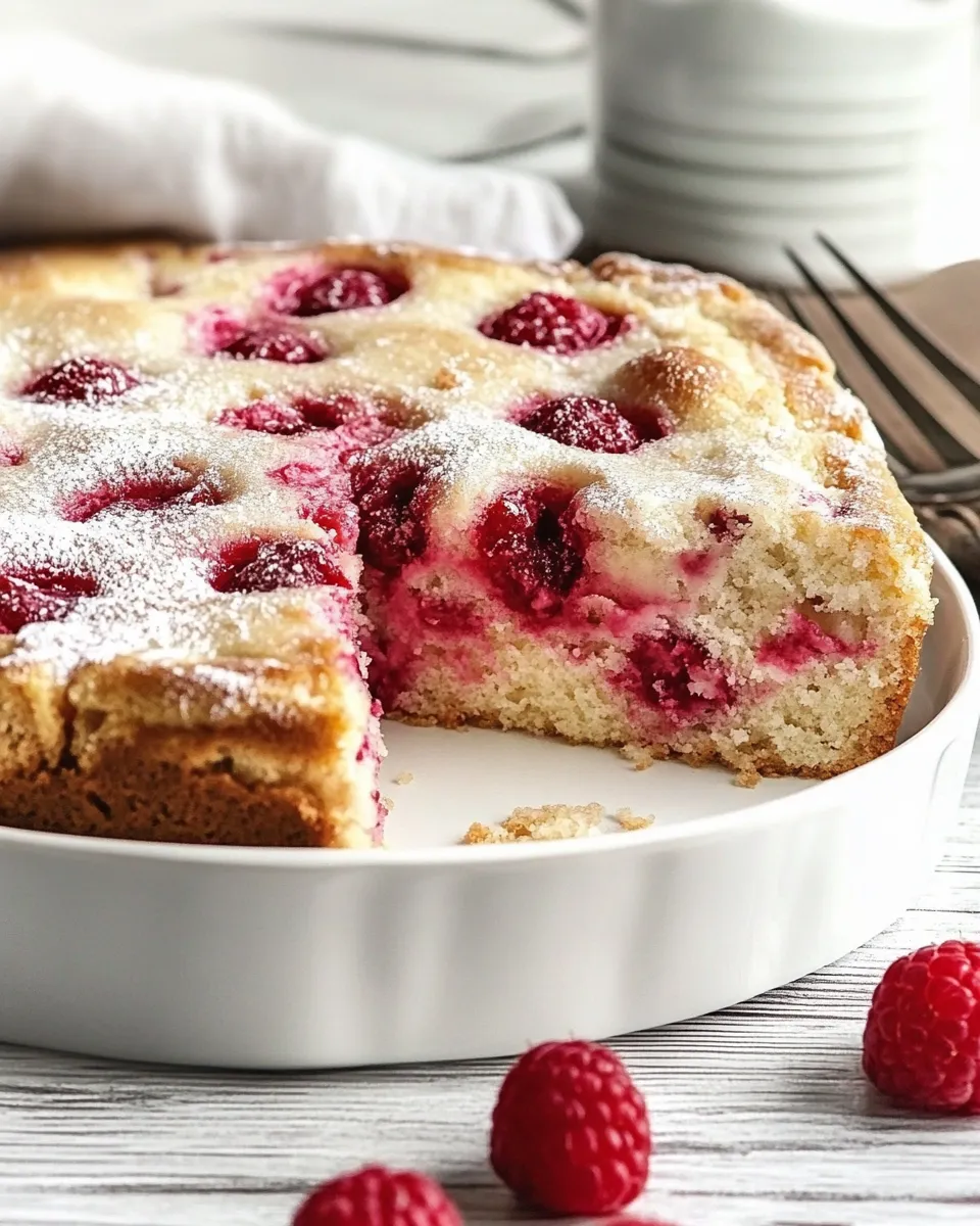 Homemade Cream Cheese Raspberry Coffee Cake photo