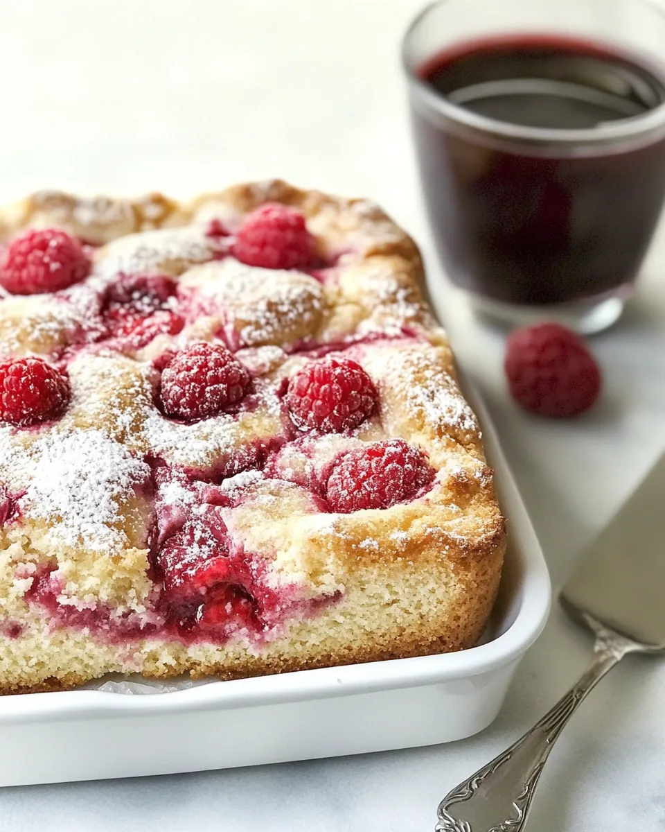 Delicious Cream Cheese Raspberry Coffee Cake image