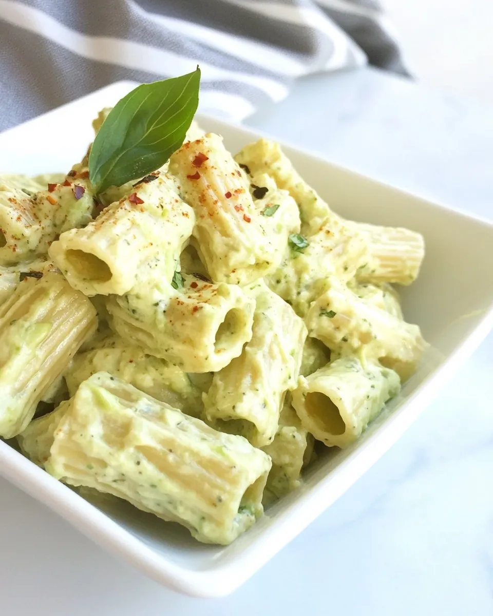 Delicious Creamy Avocado and Gouda Cheese Pasta image