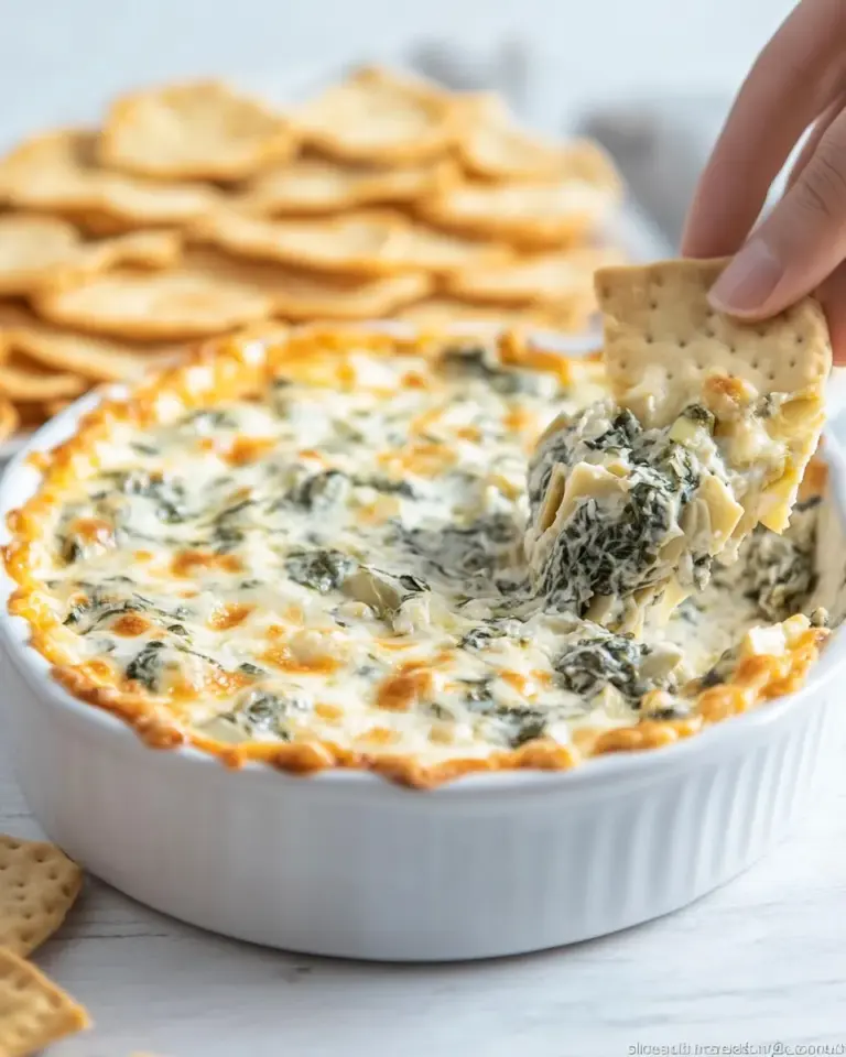 Homemade Creamy Baked Spinach Artichoke Dip photo