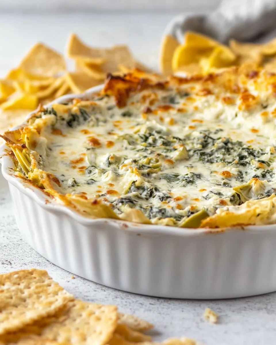 Classic Creamy Baked Spinach Artichoke Dip image