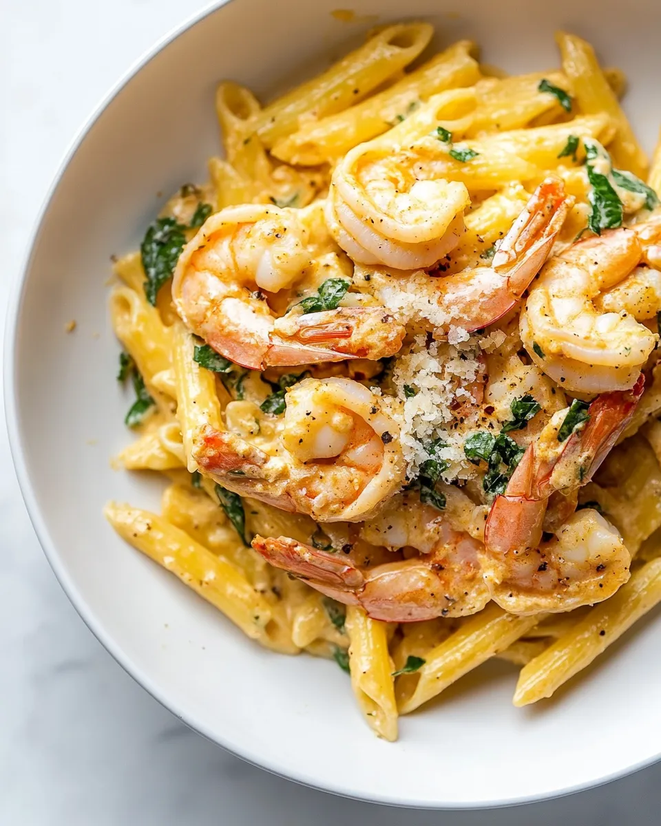 Quick Creamy Cajun Shrimp Pasta shot