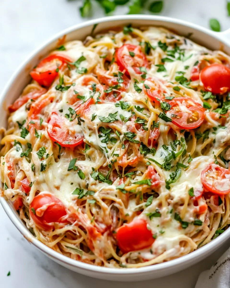 Homemade Creamy Chicken Spaghetti photo
