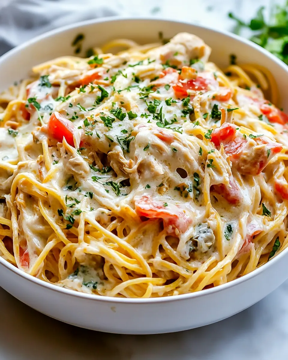 Easy Creamy Chicken Spaghetti recipe photo