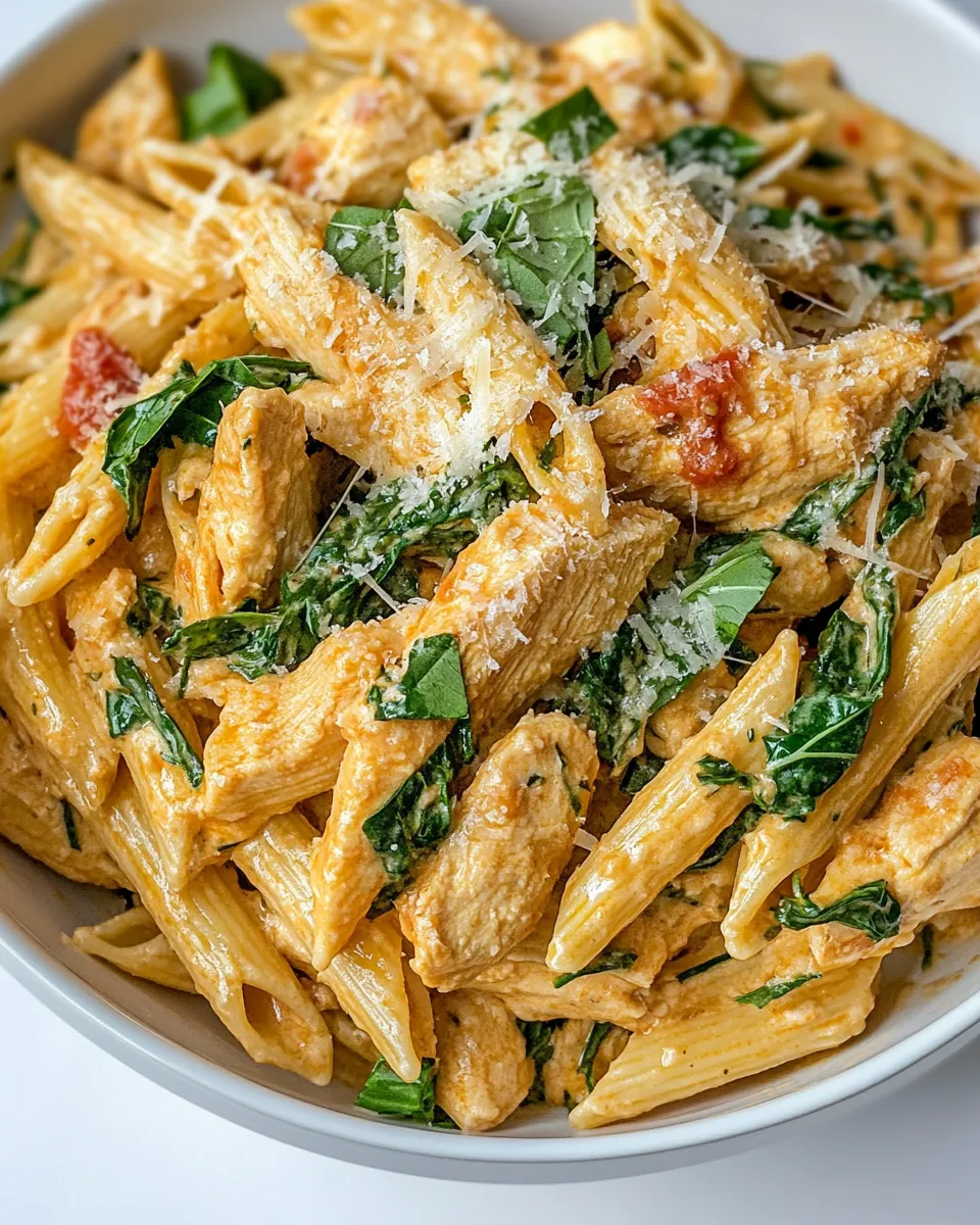 Easy Creamy Garlic Chicken Pasta recipe image